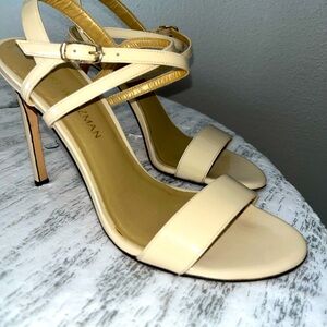 Stuart Weitzman Cream patent leather Sandals